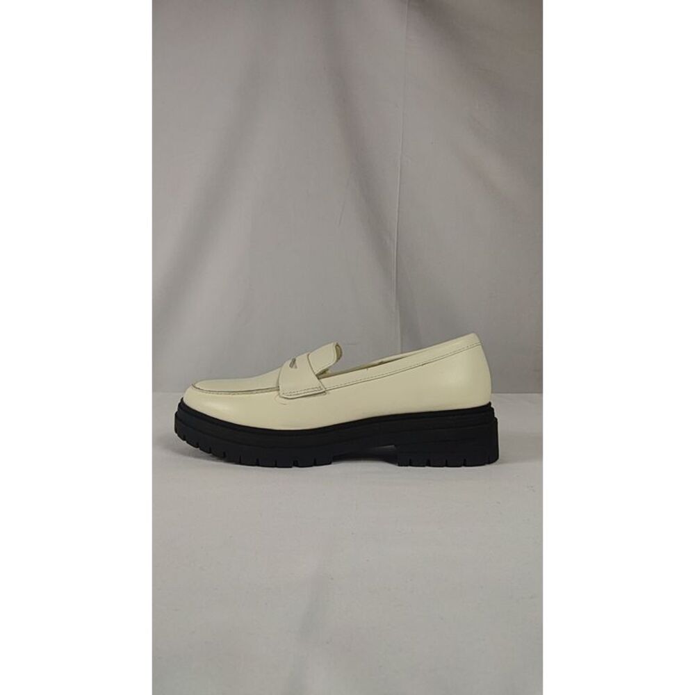 Quince Cream Leather Lug-Sole Loafers
